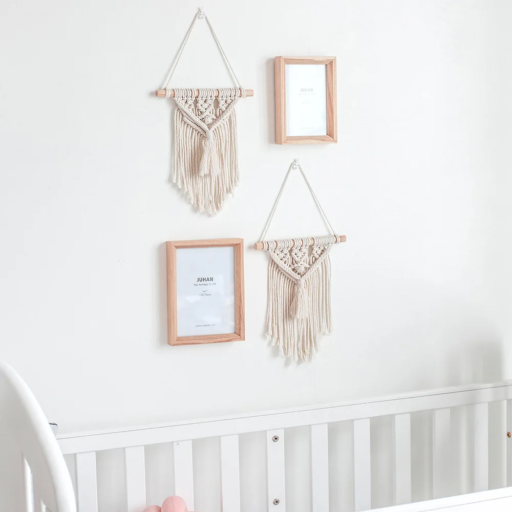 

Handmade Wall Hanging Tapestries Home Wall Decoration Tapestry Cotton for Living Room Bedroom Dormitory Decor Room Mini Macrame