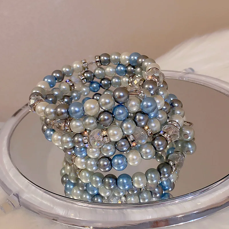 

Новые модные небольшие браслеты из бисера для женщин, многослойный браслет