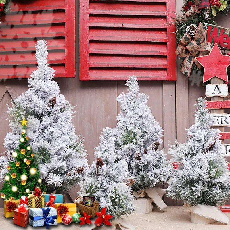 

✅30/45/60CM Christmas Decoration PVC Reusable Christmas Trees 2022 New Year Decor Navidad Green High Quality Christmas Tree