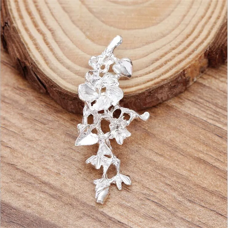 

SIXTY TOWFISH 10 Pieces DIY Jewelry Accessories 20*44mm Alloy Ancient Retro Style Materials Flower Charms
