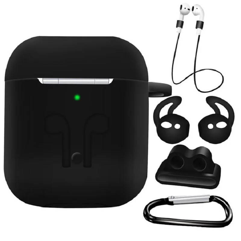 5 in 1 Silicone Case for Airpods Air Pods 2 Shockproof Earphone Cover Waterproof Iphone Accessories | Электроника