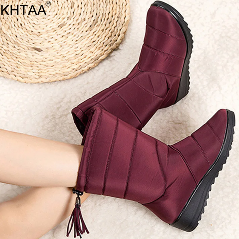 Женские теплые ботинки для снежной погоды меховые плюшевые женские ботильоны