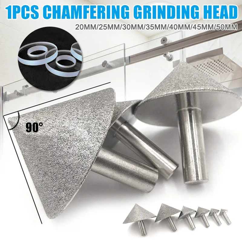 

Стекло плитки фаски под углом 90 градусов; Конический зонтик шлифовальная насадка для ручных инструментов DiamondGrinding головка MYDING