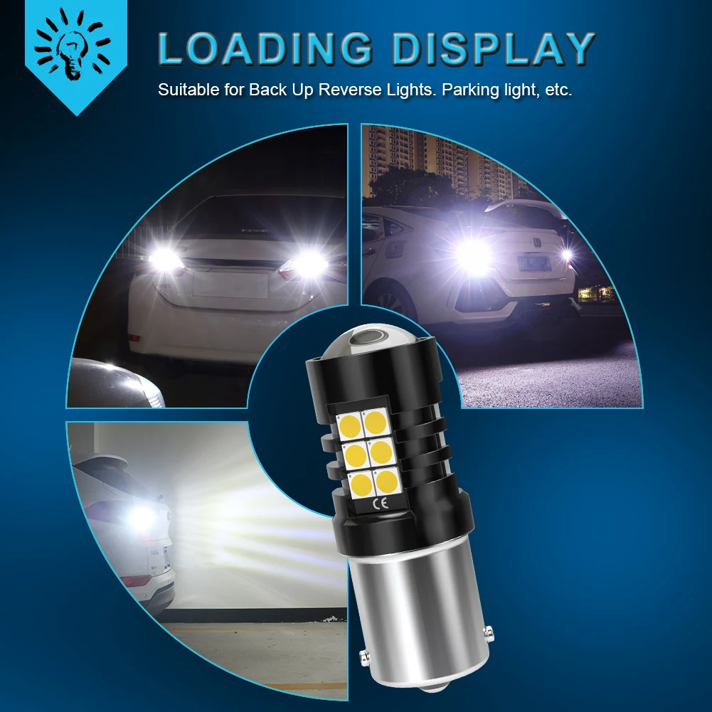 

2x 1156 BA15S P21W LED Bulb Canbus Reverse Signal DRL Auto Lights for Mercedes C200 2014 CLK500 SLK230 Seat Leon MK2 2012 White