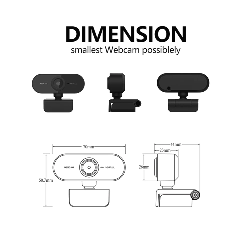 

1080P 2MP HD Webcam 30fps Camera Noise-reduction Microphone Web Cam HD Laptop Computer Camera USB for Laptop Desktop TV Box