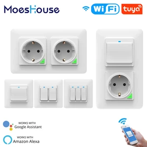 Настенный светильник ключатель света, Wi-Fi, с кнопкой управления Alexa, Google Home