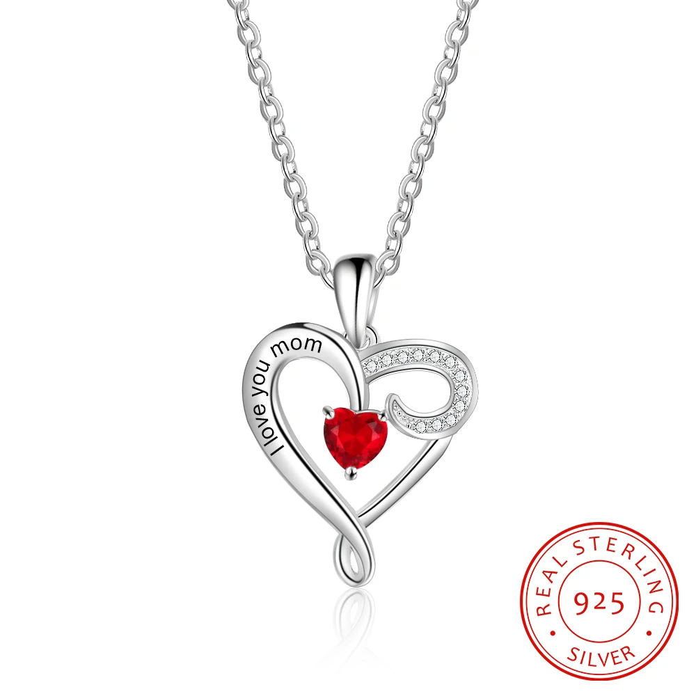 925 пробы Серебряное колье индивидуальные имена на день рождения циркониевая