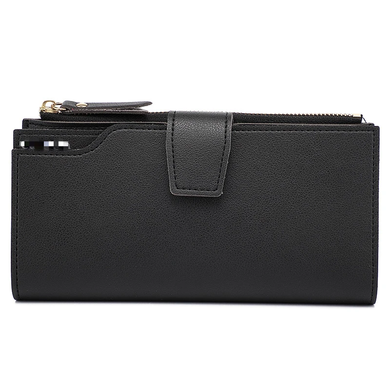 Новинка 2020 Модный женский кошелек из мягкой искусственной кожи на молнии длинный