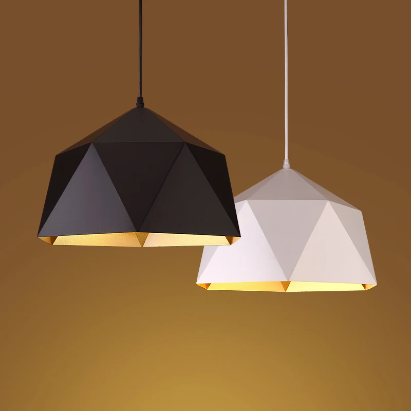 

Modern personality hotel decoration geometric lamps retro cafe bar diamond industrial style restaurant Pendant Lights LB81419