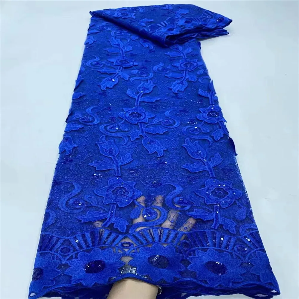

high quality Embroidered African Guipure Lace Fabric Cheaper lace cord lace french tulle net lace for wedding dress DP79