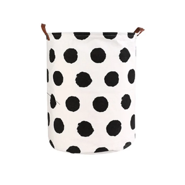 

Household cotton eco Plaid laundry basket folding bucket dustproof storage frame dirty clothes sundry sorting organizer