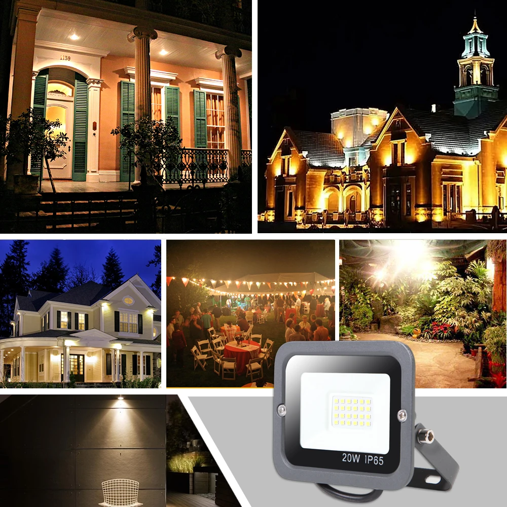 

Led Floodlight Waterproof IP65 Street Lights 20W Outdoor Flood Light Garden Led Lamp 220V Led Spotlight Exterior Wall Light