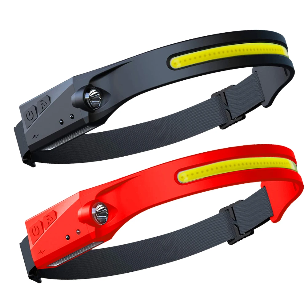

LED Headlamp Flashlight Rechargeable Waterproof Headlight for Outdoor Sports Camping Cycling with All Perspectives Induction