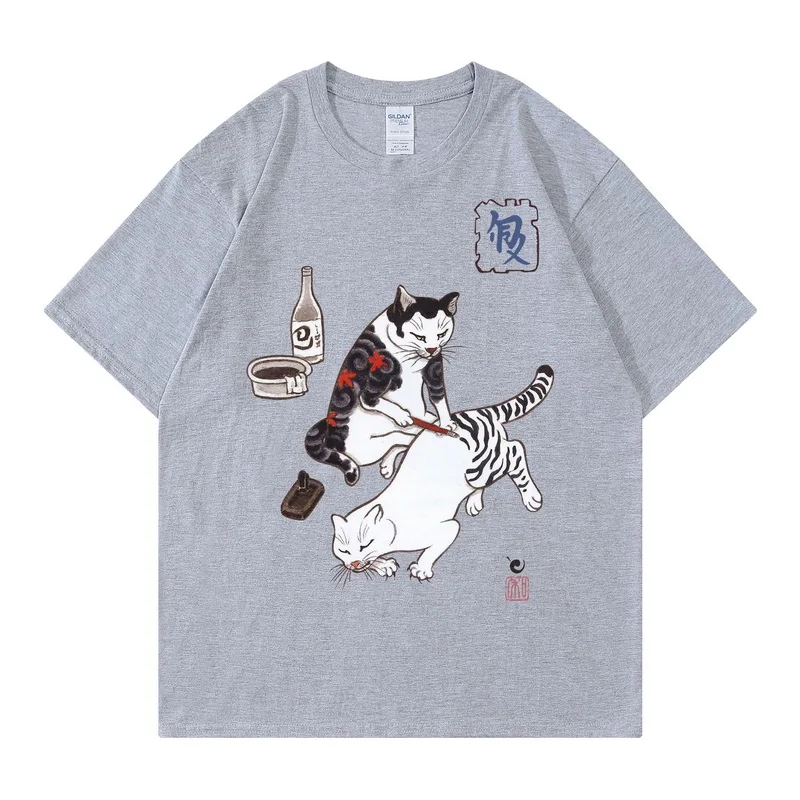 Футболка мужская с принтом в стиле хип-хоп хлопковая рубашка Харадзюку топ