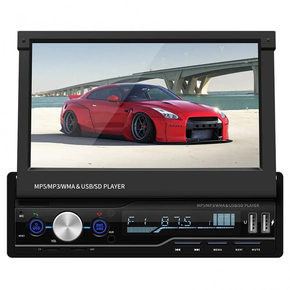 Выдвижной 7-дюймовый сенсорный экран Bluetooth автомобильное радио аксессуары для