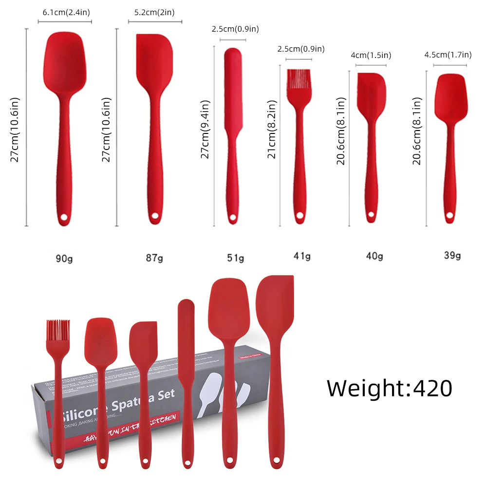 6 шт. силиконовых кейсов сливочное торт шпатель скребок для смешивания теста