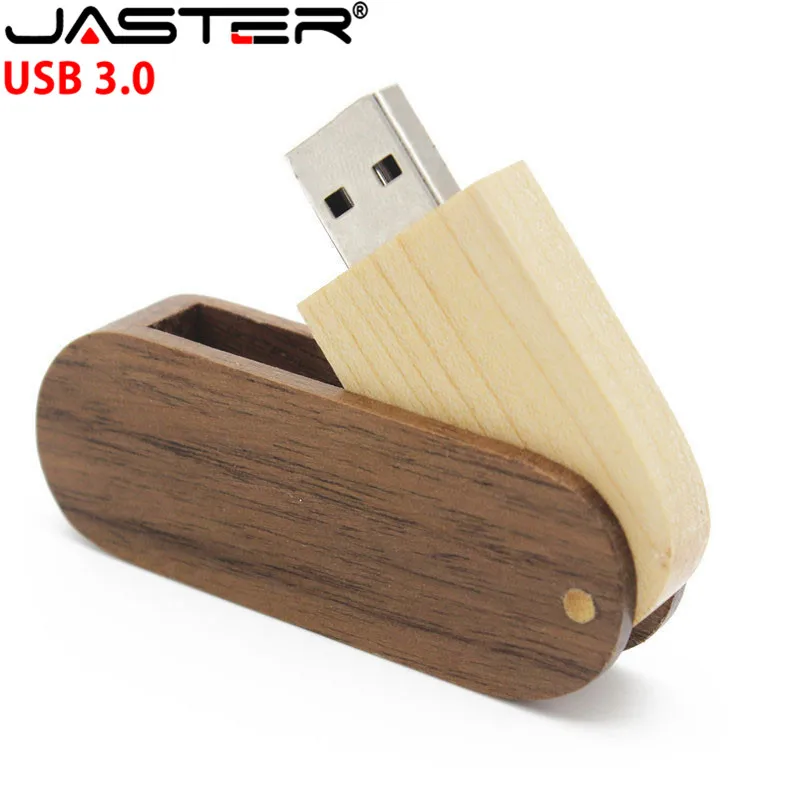 JASTER USB 3 0 Бесплатная доставка Пользовательский логотип деревянный поворот