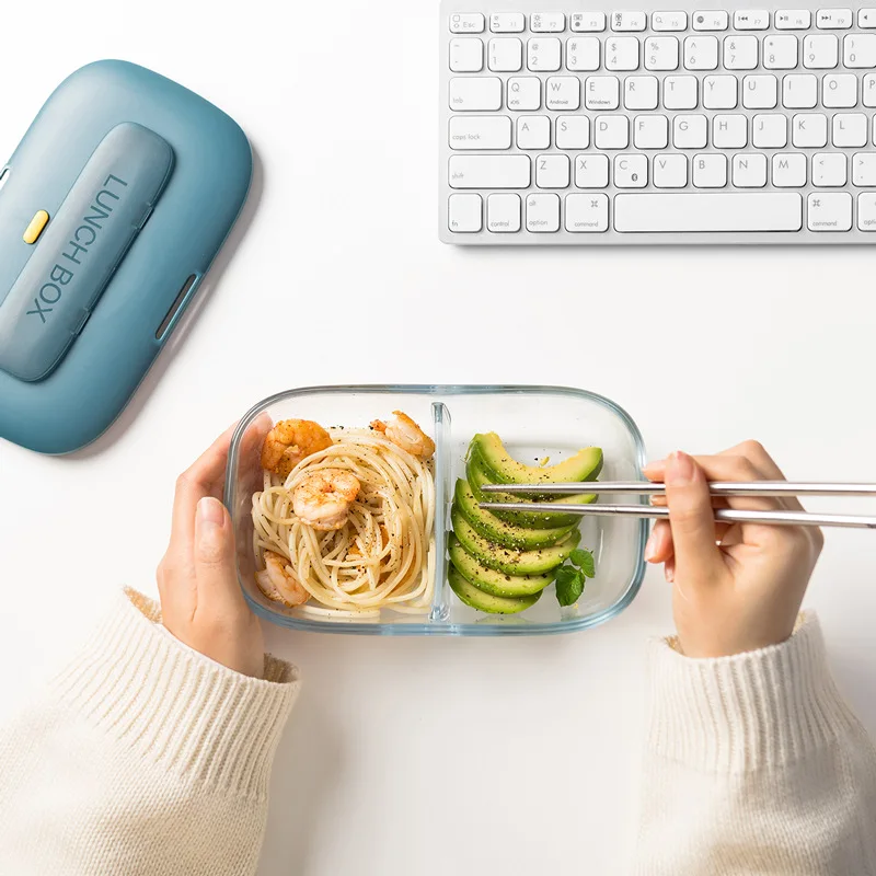 

Lunch Box 2020 Kitchen Food Container Bento Lunch Box for Kids and Adults 2 Compartment Bento Box Japanese Style Lunch Container