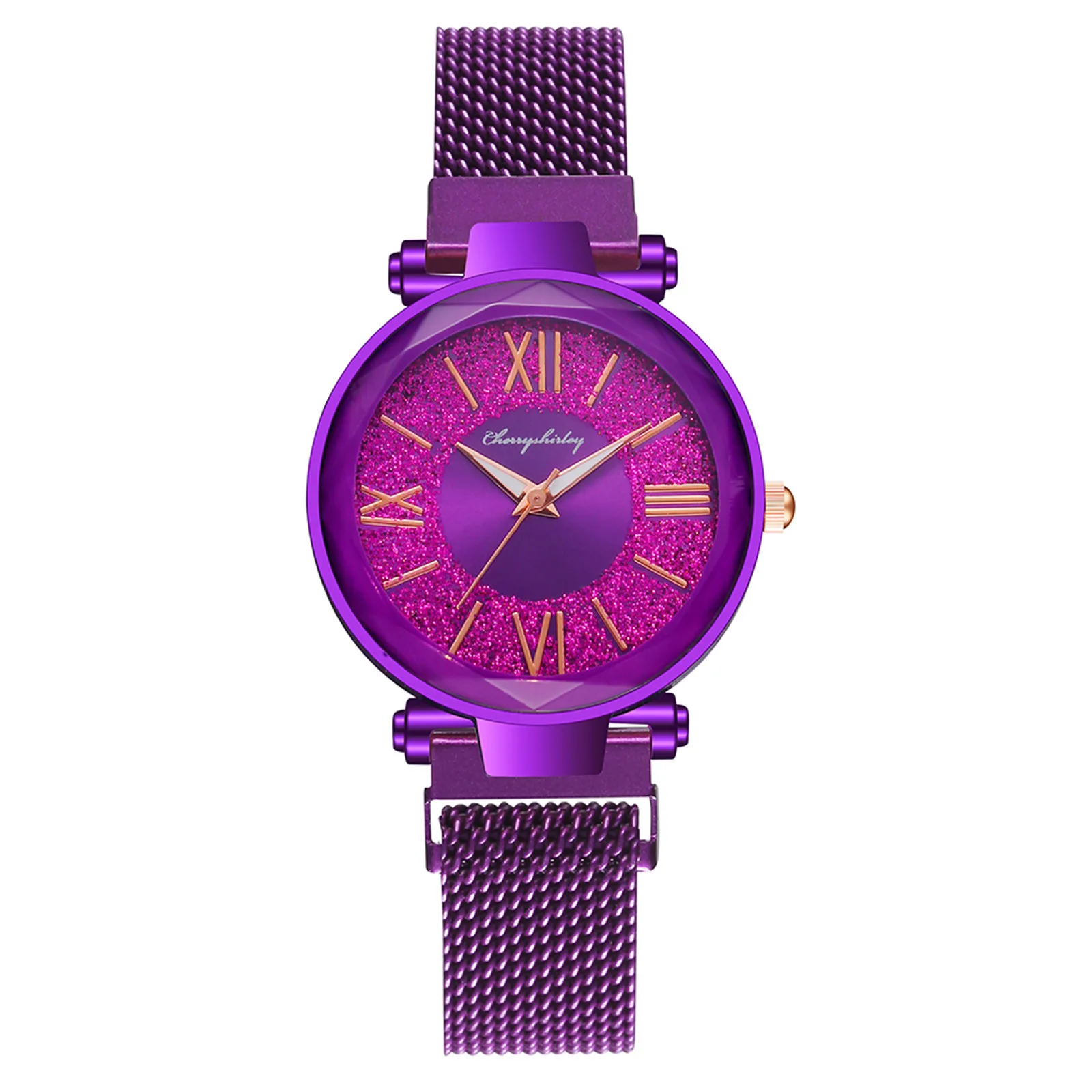 

New Style Magnetic Buckle Mesh Belt Fashion Roman Dial All-match Female Watch Clock Gifts Relogio Feminino Reloj Mujer Clock