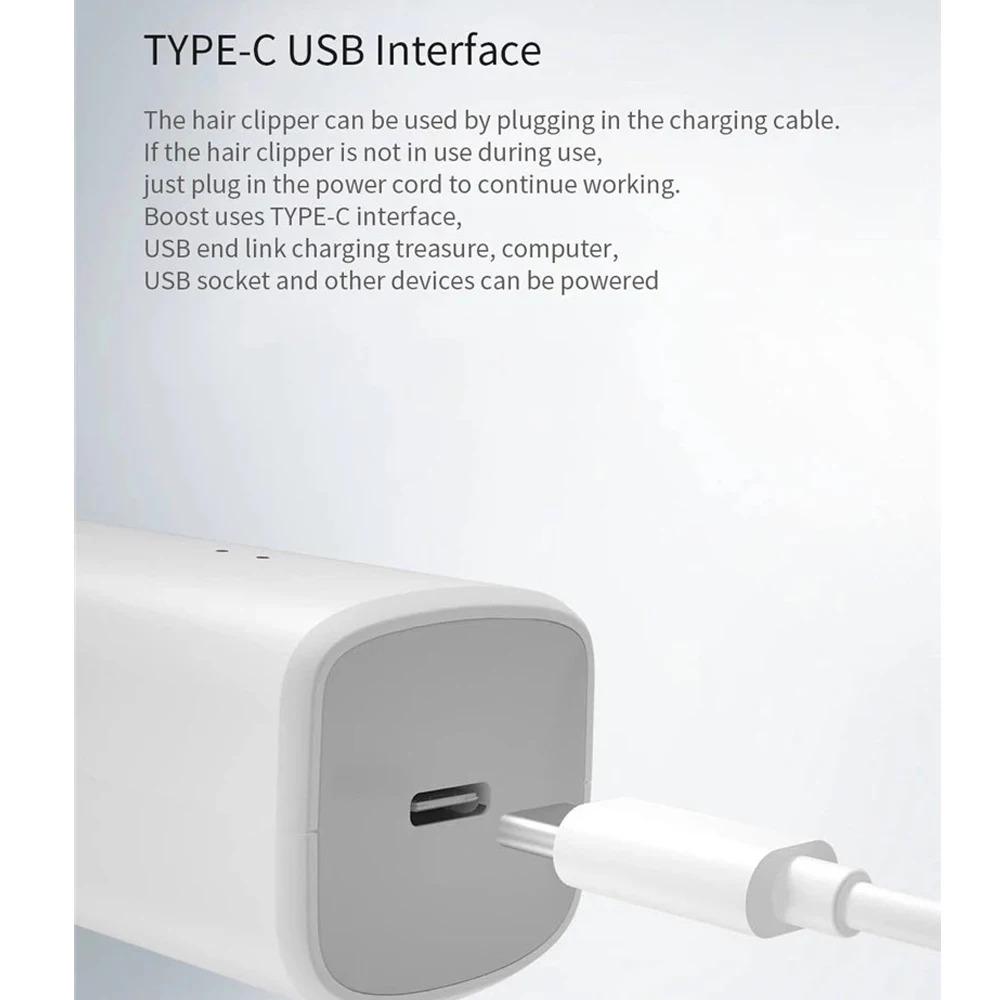 Boost USB электрическая машинка для стрижки волос быстрая зарядка для мужчин триммер для волос две скорости Керамический Резак для волос перезаряжаемая детская машинка для стрижки волос