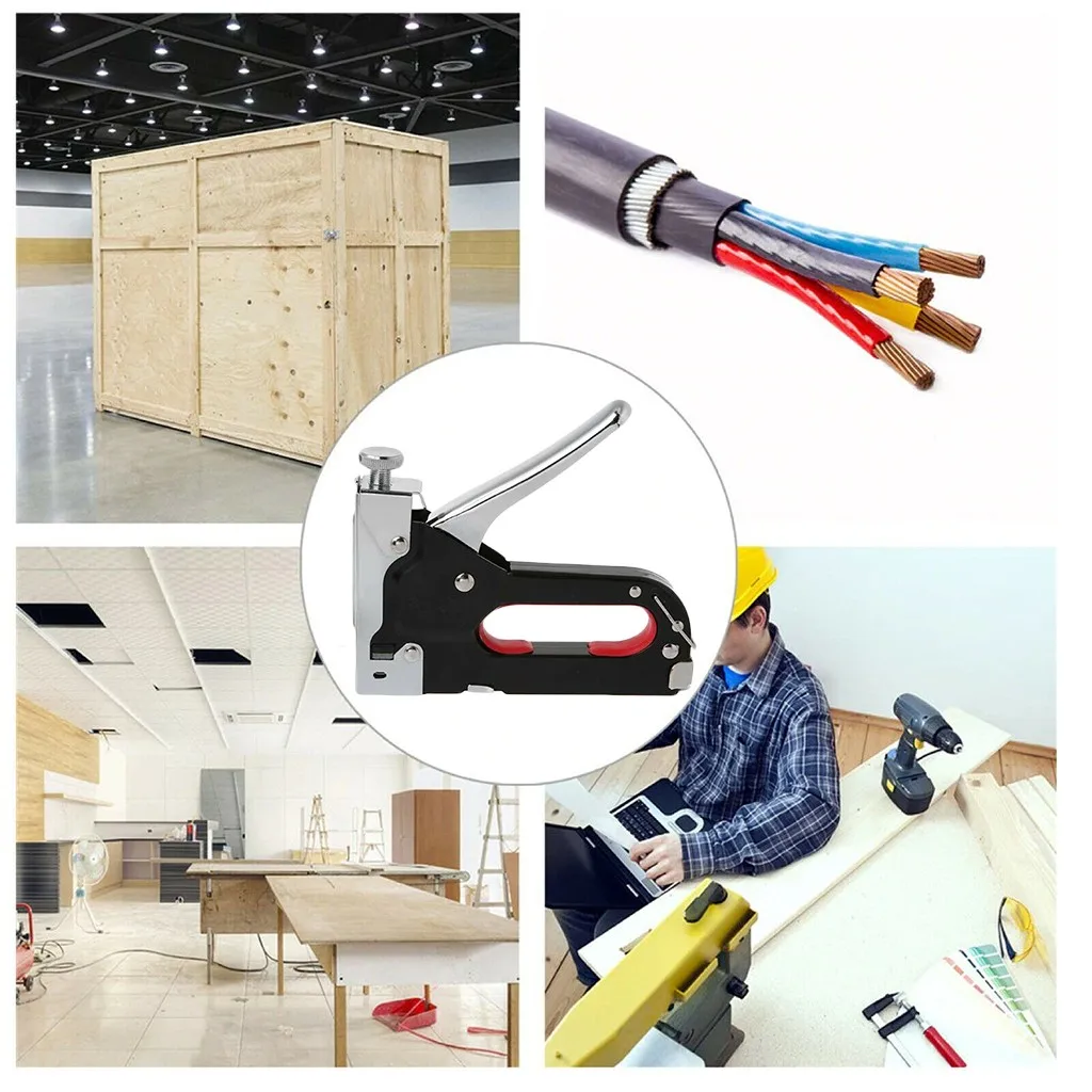 Сверхмощный штапельный гвоздь 3 в 1 DIY обивка ручной штапель