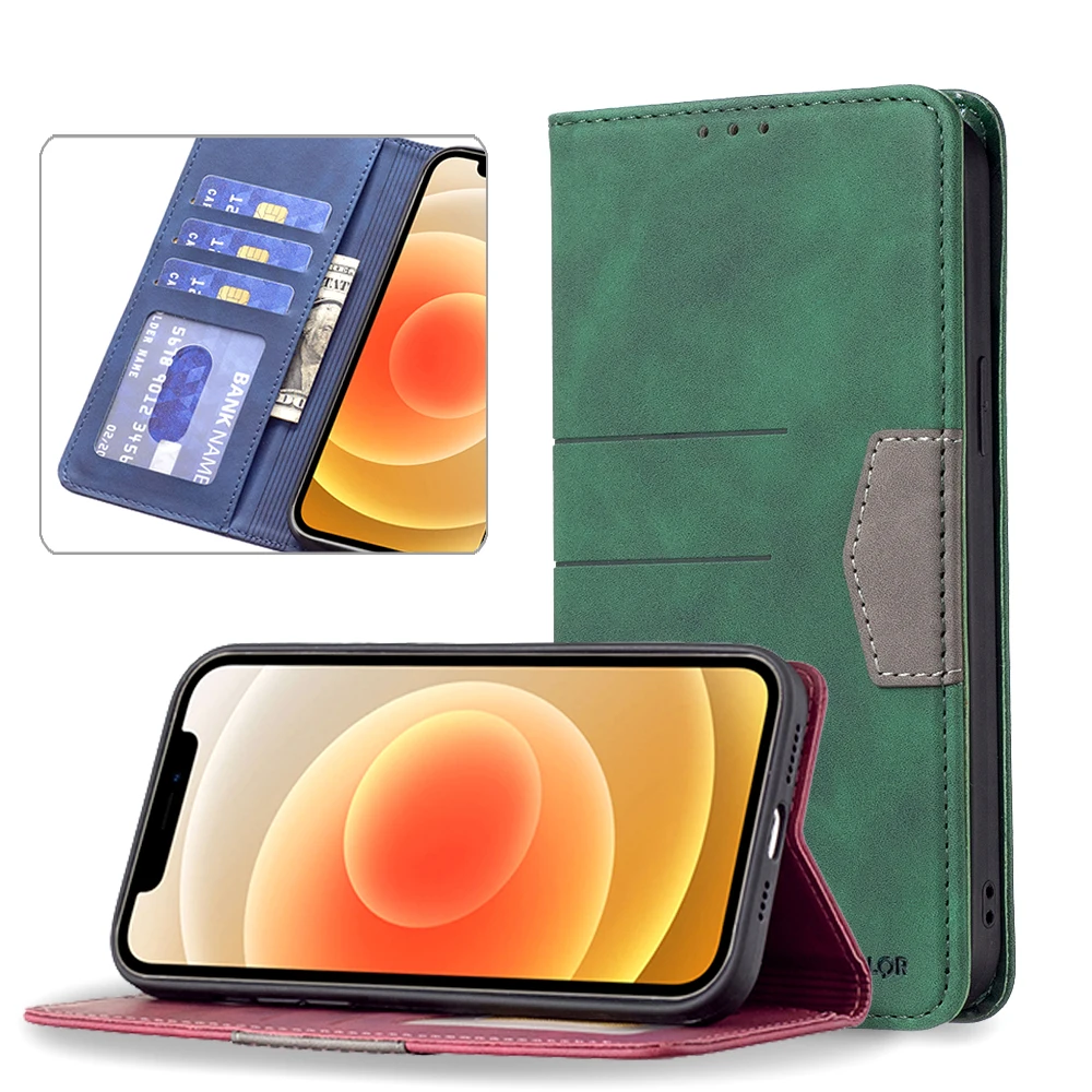 

Для Oppo A55 A94 A54s A74 A54 A93 A53s 5G 4G A52 A72 A92 Роскошный кожаный флип-чехол с магнитной вставкой чехол-кошелек чехол для телефона