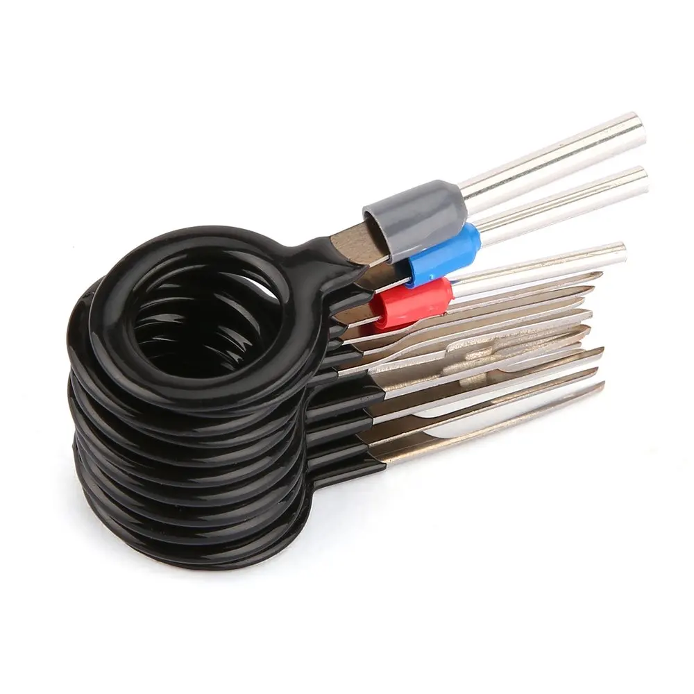 

New 11pcs Car Plug Terminal Wiring Removal Key Connector Pin Terminal Fast Extractor Tool KFZ Stecker ISO Pin Release Tool