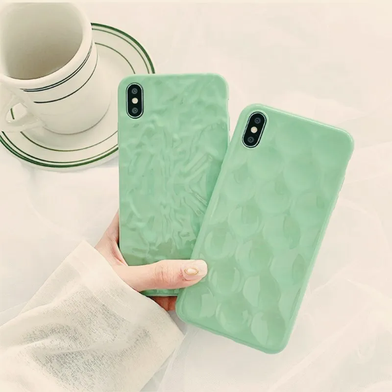 Gimfun Fold Bump Tpu чехол для iPhone X Xs Xr Xsmax 6 7 8 Plus милый противоударный мягкий силиконовый