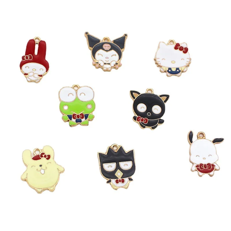 

10Pcs Cartoon Alloy Animal Rabbit Cat Dog Drop Pendant Charms For DIY Making Earrings Necklace Bracelet Jewelry Accessories