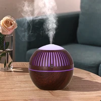 mini ultrasonic air humidifier aroma essential oil diffuser with wood grain 7 color changing led lights for office home