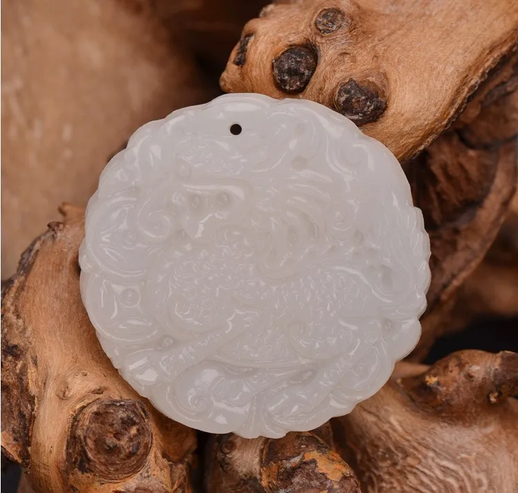 Натуральное белое нефритовое ожерелье с подвеской Килин, ювелирные изделия, китайская мода, ручная резьба, расслабление и исцеление, подарок для женщин и мужчин, удача, бесплатная веревка.