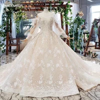 htl668 princess wedding dress with long sleeves sequined beading ruffles lace up back lace wedding dresses new %d1%81%d0%b2%d0%b0%d0%b4%d0%b5%d0%b1%d0%bd%d1%8b%d0%b5 %d0%bf%d0%bb%d0%b0%d1%82%d1%8c%d1%8f