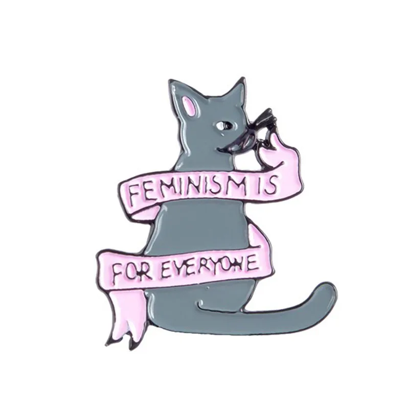 Feminism is for Ever Эмалированная булавка для девушек, феминистская Мотивационная брошь, Женская матка, красная роза, сила для девочек, я могу сделать то, что хочу, Fem - Окраска металла: Feminism is for Ever