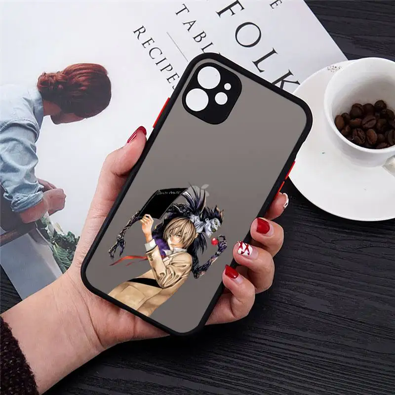 

Japan anime Death Note Phone Case matte transparent For iphone 7 8 11 12 plus mini x xs xr pro max cover