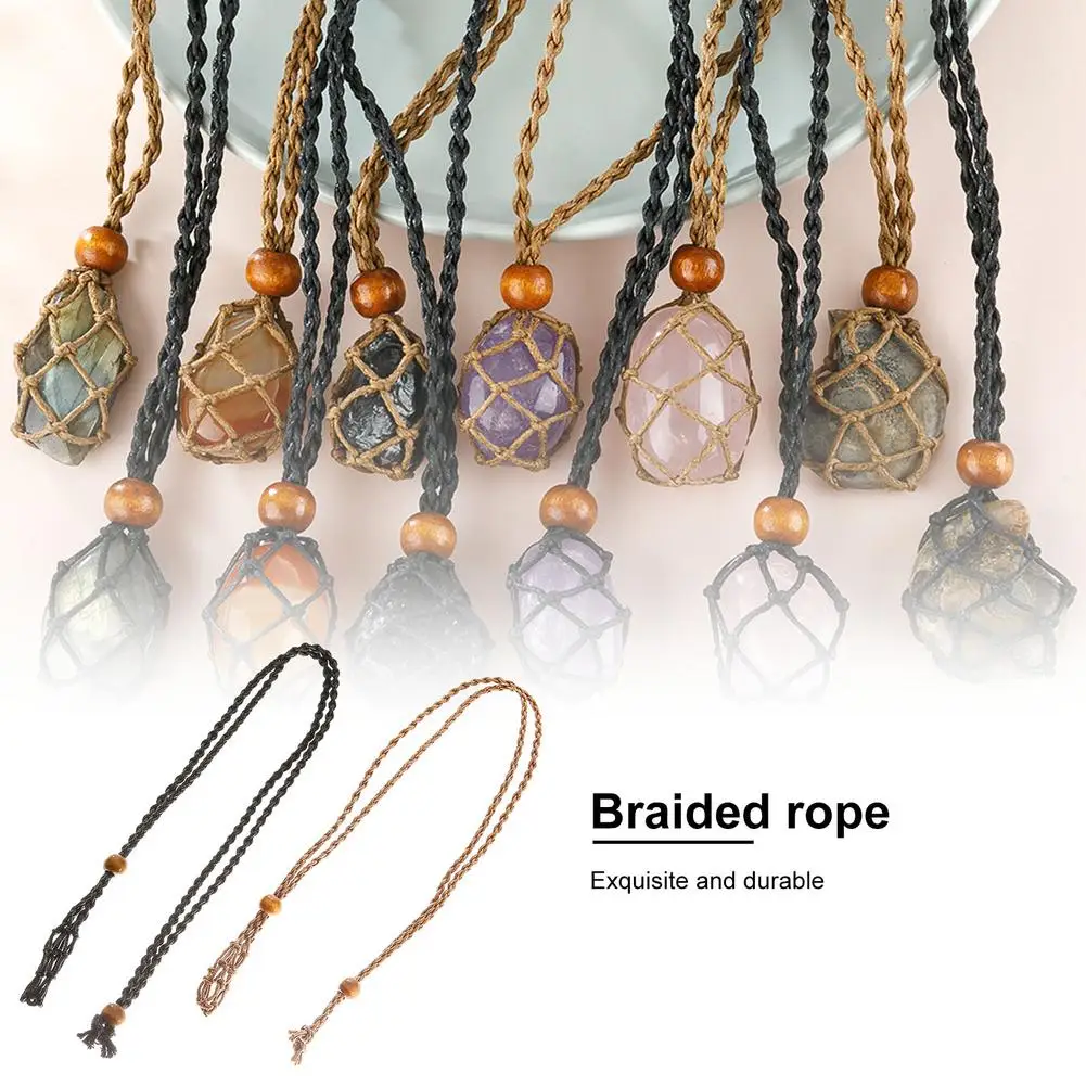 

Adjustable Necklace Cord Pendant Stone Holder Replacement Netting Braid Rope For Pendant Necklace Jewelry Making DIY Crafts