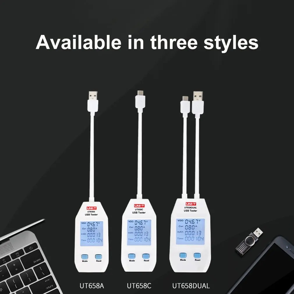 

Цифровой USB-тестер UT658A, измеритель емкости и емкости для измерения напряжения и силы тока, с хранилищем данных