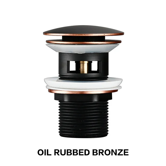 Oil Rubbed Bronze Матовый Blalck Слив с переливом из нержавеющей стали слив раковины для ванной комнаты Аксессуары для ванной комнаты - Цвет: Oil Rubbed Bronze