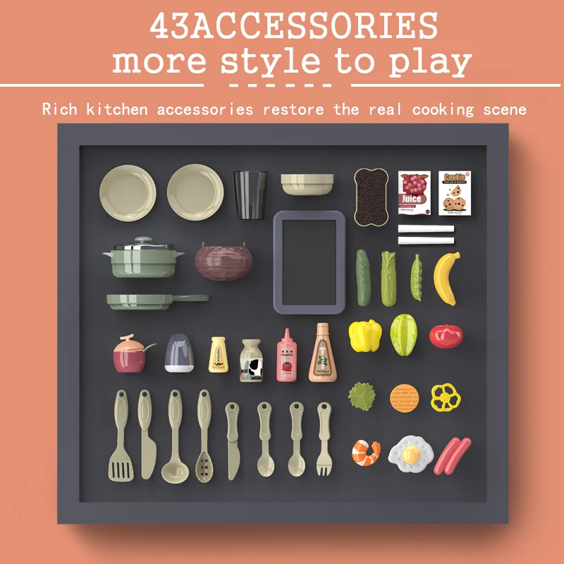 

Kids Play Kitchen With Toy Accessories Set Best Chefs Kitchen Playset Mini Kids Pretend Toys Kitchen Pretend Play Cooking Set