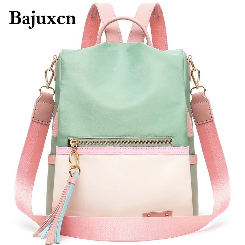 Модный рюкзак для женщин из ткани Оксфорд сумка через плечо школьные сумки