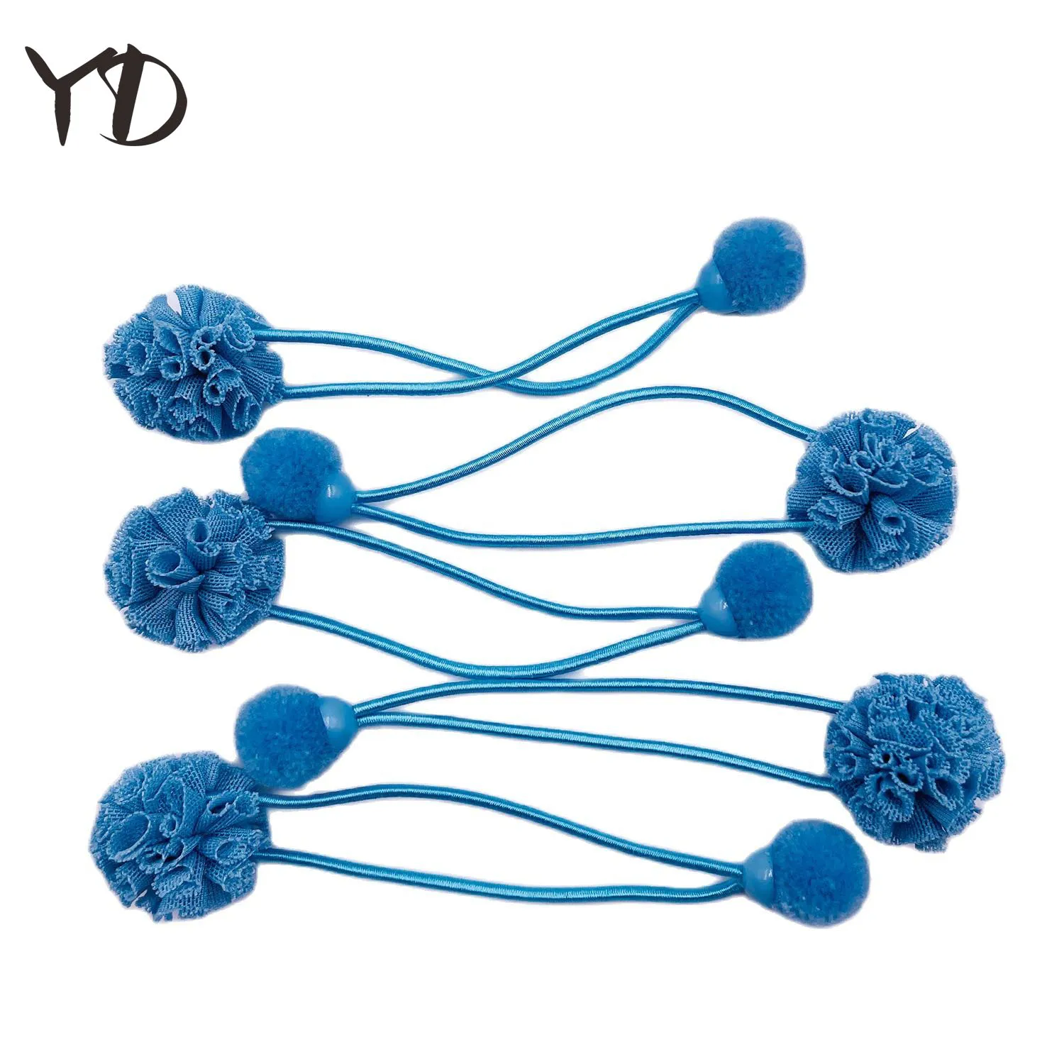 

5pcs Hair Ring Hair Circle For The Women Blue Cute Hair Rope Women and Children Accessories