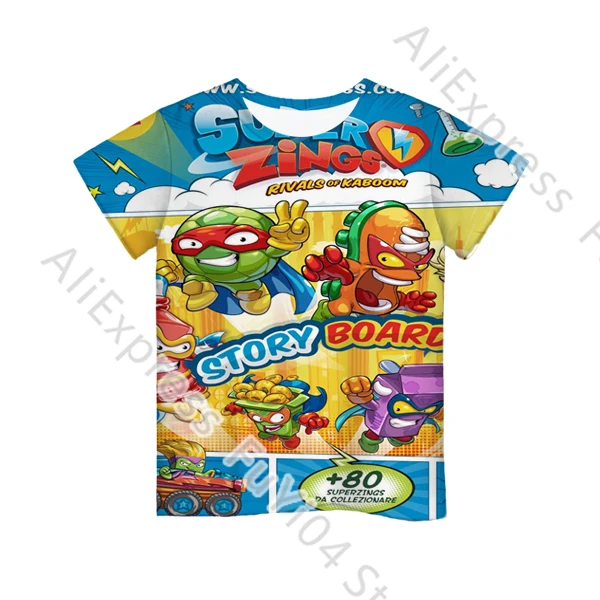 Детские футболки с 3D-принтом для мальчиков топы коротким рукавом мультяшная