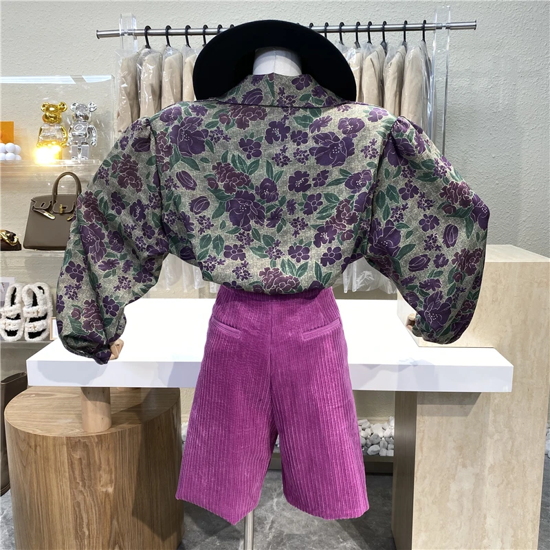 

Brand Original Design 2021 New Corduroy High-waisted Wide-leg Pants