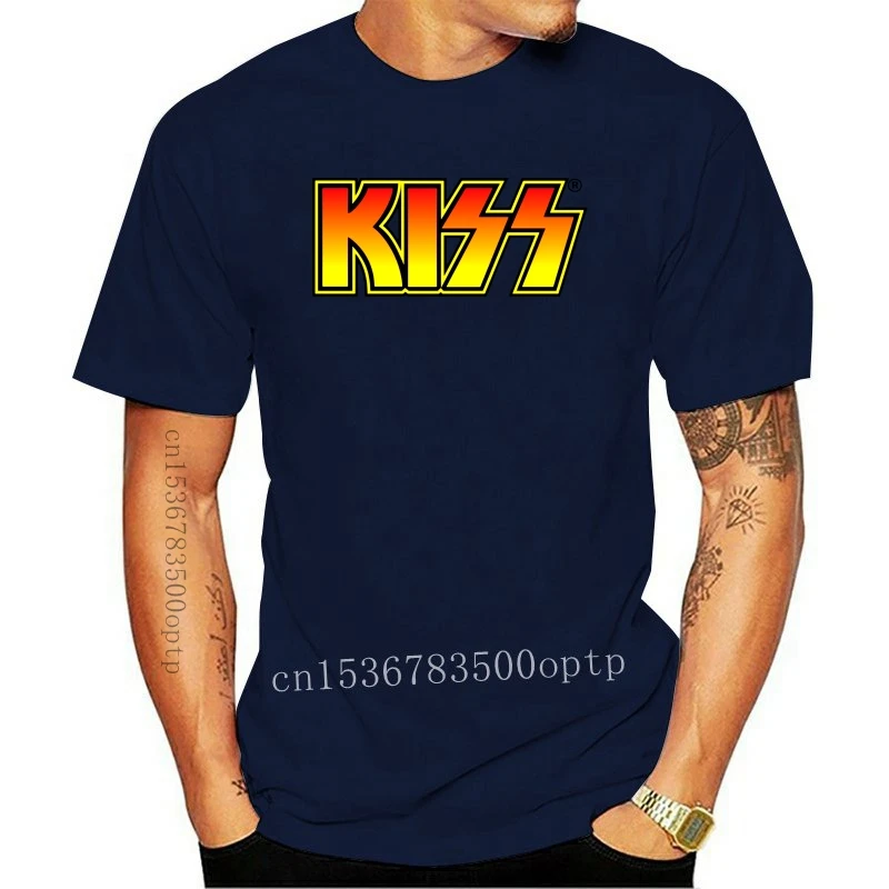 

New Love Kiss Logo Print Tshirts Love Gun Hiphop Rock Band Music T Shirt Queen Guitar Geek T-Shirts Techno Dubstep KISS Men Tees