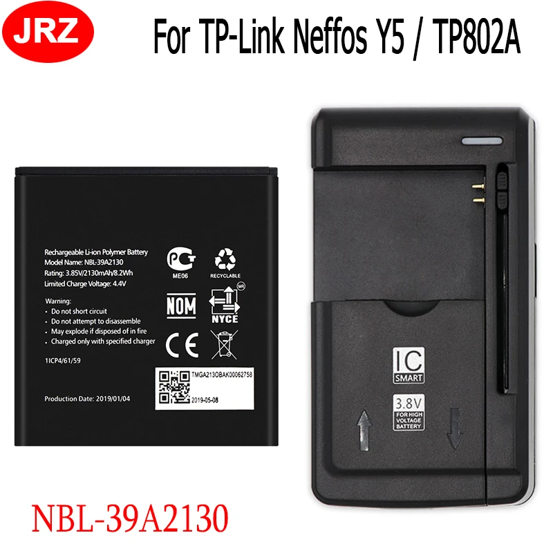

1Lot=1PCS Battery+Charge NBL-39A2130 For TP-Link Neffos Y5 / TP802A Battery 2130mAh Mobile Phone Replacement Batteria Batterie