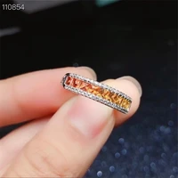 fine jewelry 925 sterling silver inlaid natural yellow sapphire new female ring popular support test hot selling 2 22 2mm