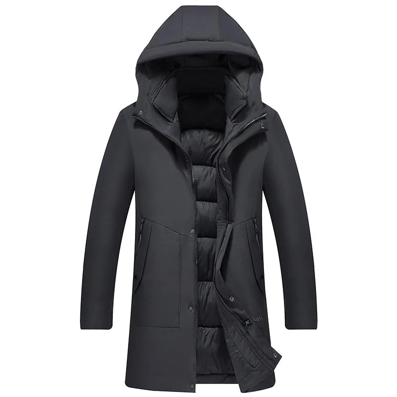 2019 новая зимняя теплая ветрозащитная Мужская куртка с капюшоном парка высокое