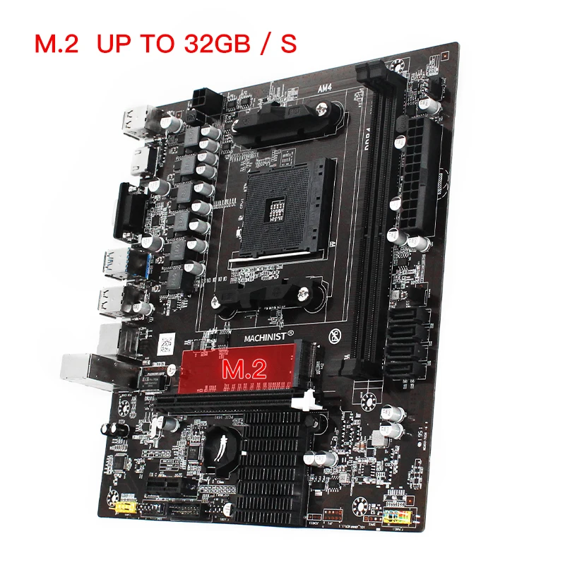 MACHINIST AM4 материнская плата A320 M.2 Challenger AMD ddr4 слоты памяти Rams nmve m.2 sata iii ssd HDMI + VGA