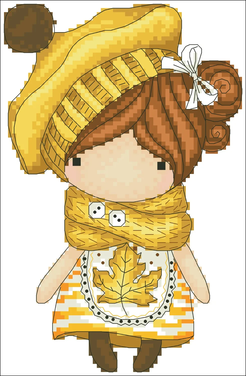 Наборы для вышивки крестиком Волшебная девочка мультяшная Кукла Малыш 18 карат 14