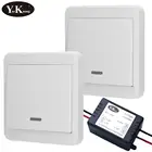 Беспроводной Выключатель для умного дома, радиочастсветильник выключатель с ДУ, приемник для настенной панели, светодиодная лампа, 433 светодиодный переменного тока, 315