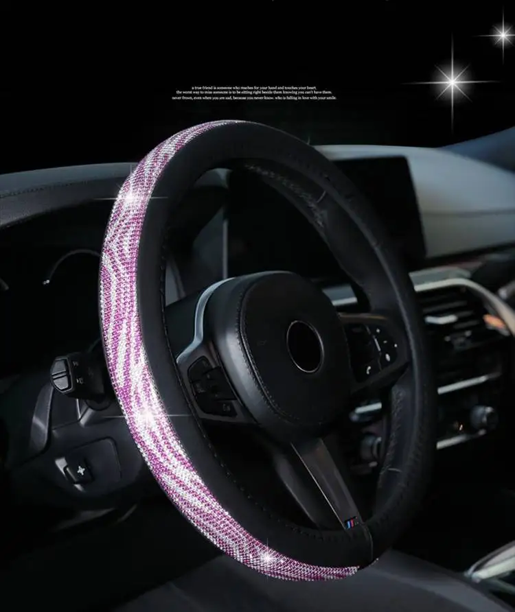 Универсальный чехол стразы из искусственной кожи для руля 38 см и 15 дюймов милый